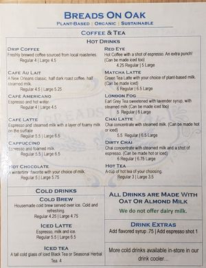 Drinks at Breads On Oak - Carondelet St in New Orleans