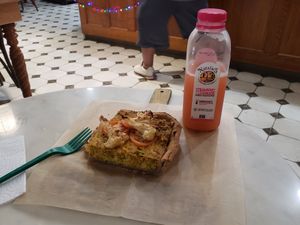 Quiche was ok,  large and filling at Breads On Oak - Carondelet St in New Orleans