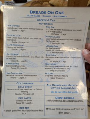 Menu 2 at Breads On Oak - Carondelet St in New Orleans