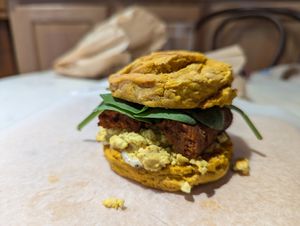 My brekkie at Breads On Oak - Carondelet St in New Orleans