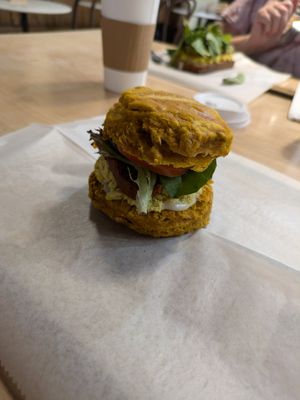 Pumpkin cheddar biscuit sandwich at Breads On Oak - Carondelet St in New Orleans