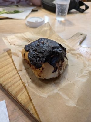 Boston cream brioche donut at Breads On Oak - Carondelet St in New Orleans