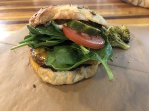 Simply Impossible burger  at Breads On Oak - Carondelet St in New Orleans