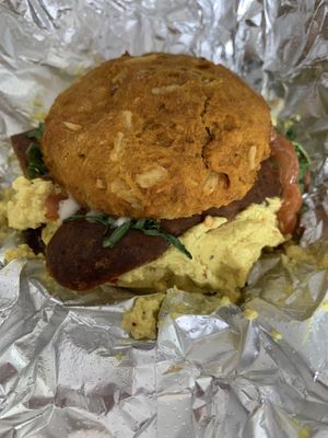Pumpkin Cheddar Biscuit at Breads On Oak - Carondelet St in New Orleans