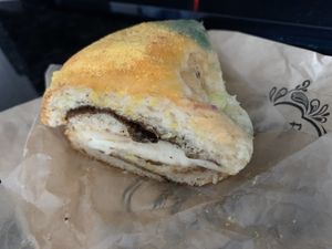 King’s cake slice at Breads On Oak - Carondelet St in New Orleans