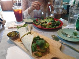 Vegetarian burrito at Hola Avo - 홀라아보 in Seoul