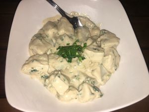 Vegan creamy potatoes.  at Yasmina's Itzalanyasayan in San Francisco