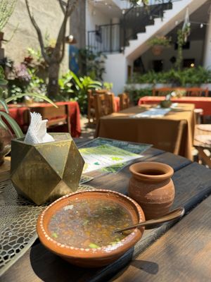 Lentil, fennel and quinoa soup   at Yasmina's Itzalanyasayan in San Francisco