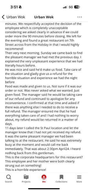  at Urban Wok in St Paul