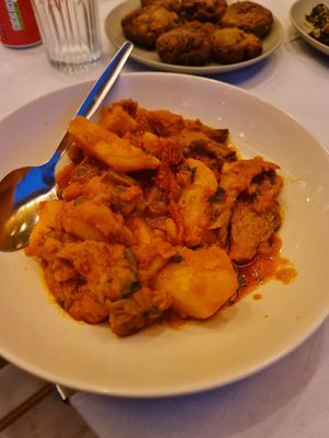 Potato stew at Vakhos Taverna - Βάκχος Ταβέρνα in Delphi