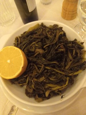 Handpicked mountain greens at Vakhos Taverna - Βάκχος Ταβέρνα in Delphi