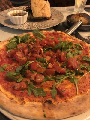 Pizza “Feel good” con queso vegano at Pizzaiolo in Lloret De Mar