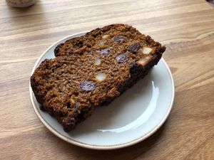 Torta de zanahoria / Carrot cake at Bahji Bakery Rosales in Bogota