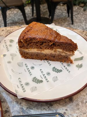 DELICIOUS carrot cake at Bahji Bakery Rosales in Bogota