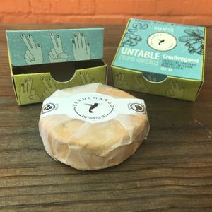 Queso fermentado y madurado a base de marañon crudo   at Verde Mango in Bogota