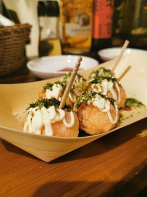 "tofu balls" - better than any vegan takoyaki I tried before at Fujikin - フジキン in Tokyo