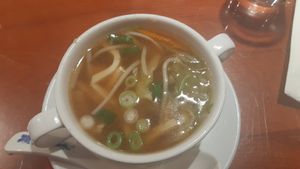 Vegetable soup at M&L Chinese in Dublin