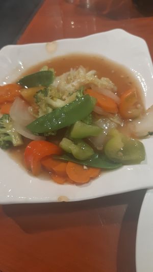 Mixed vegetables at M&L Chinese in Dublin