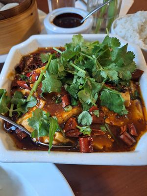 Braised tofu in housemate spicy sauce #Veganuary at M&L Chinese in Dublin