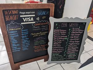 Brunch and lunch menus.  at Antojitos Veganos in Bayamon