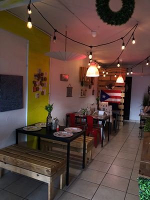 Dinning Area at Antojitos Veganos in Bayamon