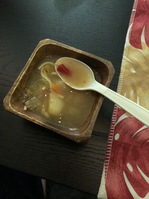 Soup at Antojitos Veganos in Bayamon