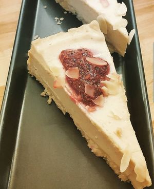 vegan cheesecake  at Rams Roasters in Helsinki