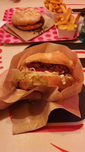 Vegan hamburger  at Poco Loco in Chamonix-mont-blanc