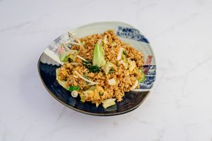 fried rice with vegetables at Niam Niam in Ljubljana