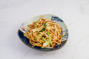 stir fry udon with vegetables at Niam Niam in Ljubljana