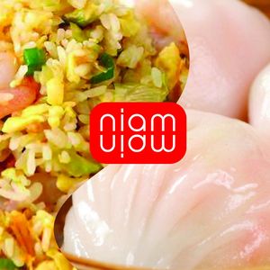 dumpling and fried rice at Niam Niam in Ljubljana