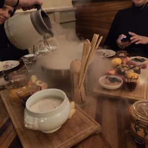 Dessert - ice fondue at Dende in Leiden