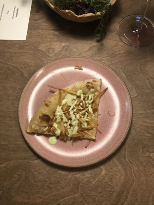 Kimchi pizza  at Bellies in Stavanger