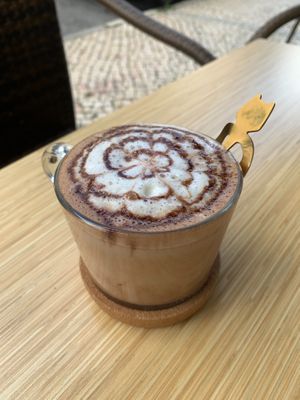 Hot chocolate  at Moko Veggie Café - Alvalade in Lisbon
