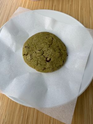 Matcha and chocolate chip cookie  at Moko Veggie Café - Alvalade in Lisbon