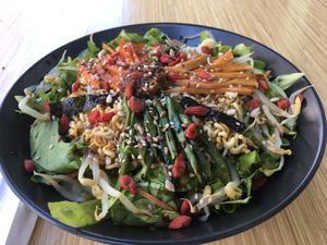 Moko noodle dish at Moko Veggie Café - Alvalade in Lisbon