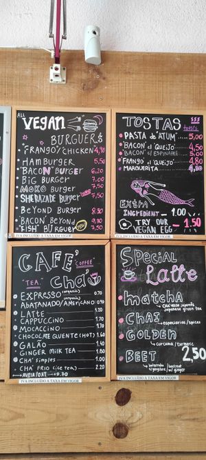 Carta at Moko Veggie Café - Alvalade in Lisbon