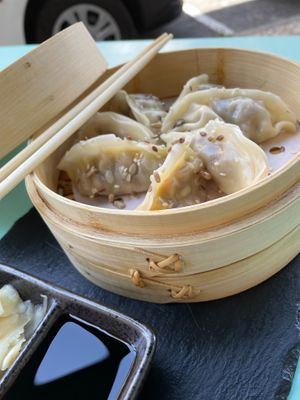 Dumplings at Moko Veggie Café - Alvalade in Lisbon