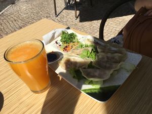 Dumplings at Moko Veggie Café - Alvalade in Lisbon
