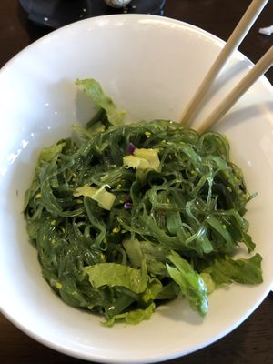 Seaweed Salad with lettuce  at Oshima Sushi in Sioux Falls