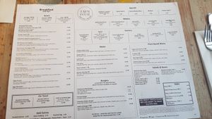 Menu at Farmhouse in Harrogate