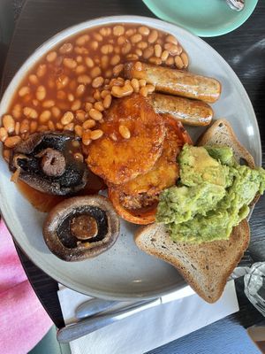 Full vegan breakfast (gluten free version)   at Farmhouse in Harrogate