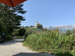 View of the lake at Galerie am See in Buchs