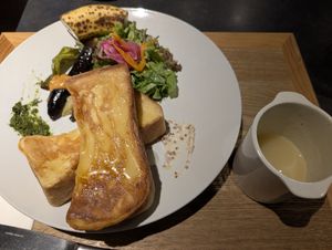 Vegan french toast at Vegetable Dishes OKI @ IMU Hotel in Kyoto