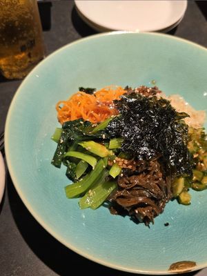Bibimbap rice bowl at Vegetable Dishes OKI @ IMU Hotel in Kyoto