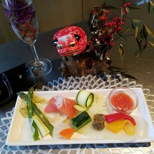 Vegetable Sashimi at Vegetable Dishes OKI @ IMU Hotel in Kyoto