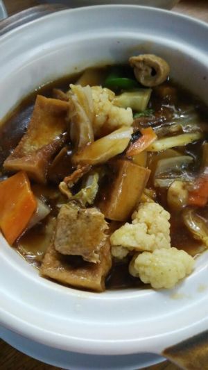 claypot bean curd at Zi Zai Vegetarian 自在齋 - Tampines in East Singapore