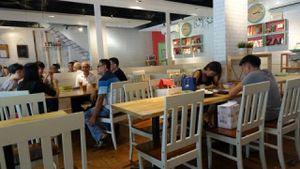 interior decor at Zi Zai Vegetarian 自在齋 - Tampines in East Singapore