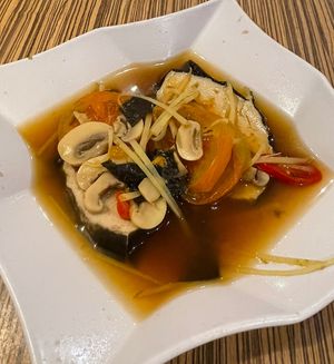 HK Steam Cod Fish at Zi Zai Vegetarian 自在齋 - Tampines in East Singapore