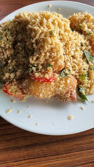 Cereal Prawn at Zi Zai Vegetarian 自在齋 - Tampines in East Singapore